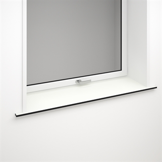 Appui de fenêtre en stratifié compact blanc - 13 mm Blanc avec cœur noir 3096